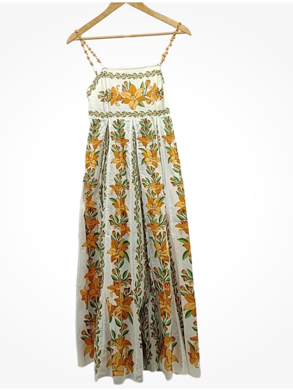 FARM Rio tropical lightness off-white maxi dress x-small